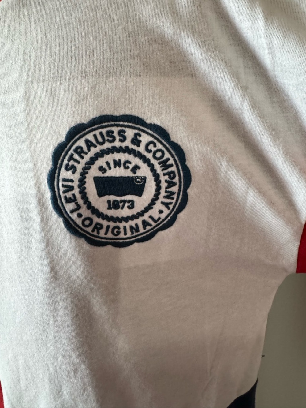 NWT Levi's Kids Red White Blue Colorblock Short Sleeve Tee - Picture 5 of 6